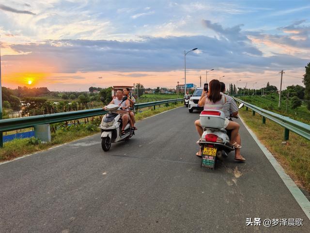 云梦：府河大堤好纳凉 城市绿廊变身"天然空调房"