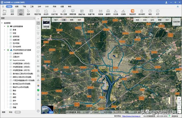 天地图风格的全球地名路网标签瓦片
