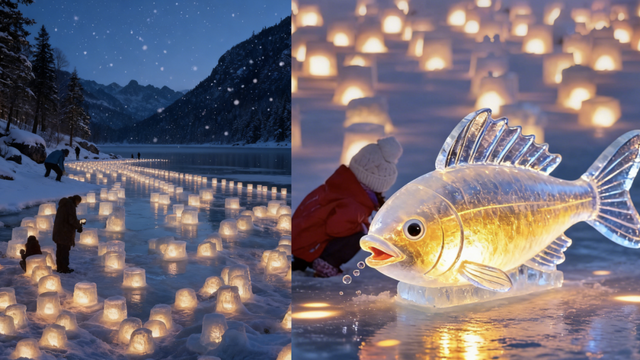 冰封玫瑰 + 冰瀑奇观的冬日浪漫，元旦冲平谷