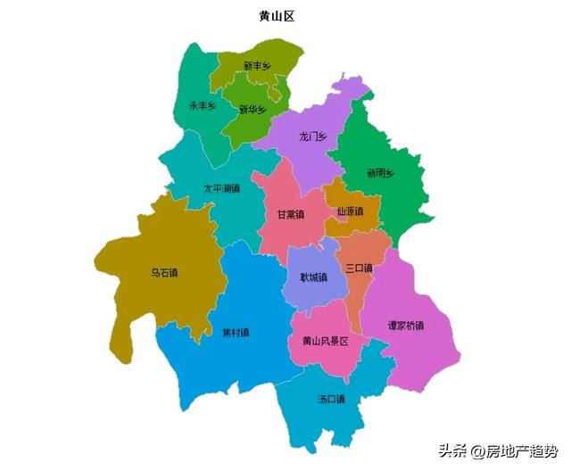 黄山市行政区划图