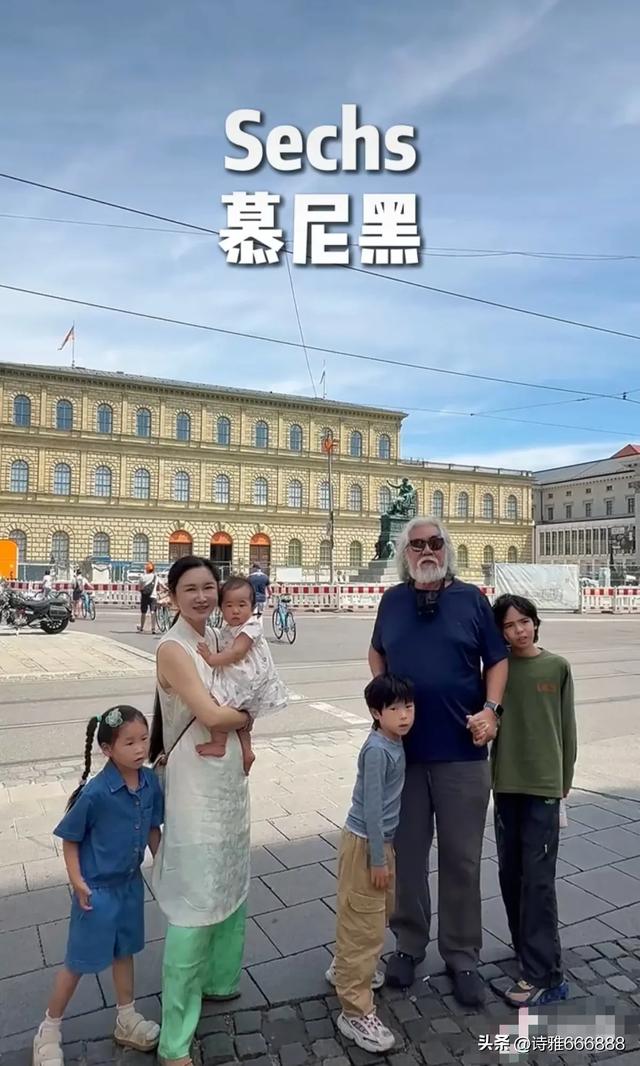 张纪中老夫少妻挑战一个月带四个儿女环游欧洲，一家人满满的幸福