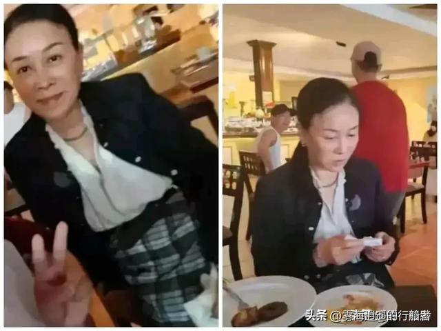 57岁那英在伦敦就餐被拍，全素颜出街，网友直呼这才是真实的老太