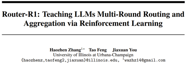 多轮LLM Router问世, Router-R1让大模型学会「思考–路由–聚合」