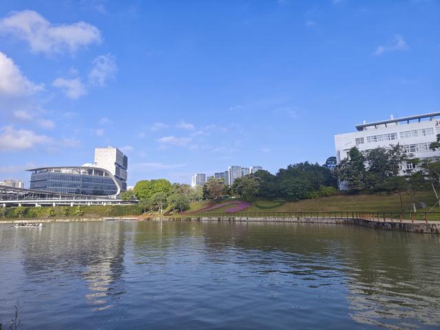 从学苑大道入大沙河绿过大学城后进深圳弯公园流花山景点【高清】