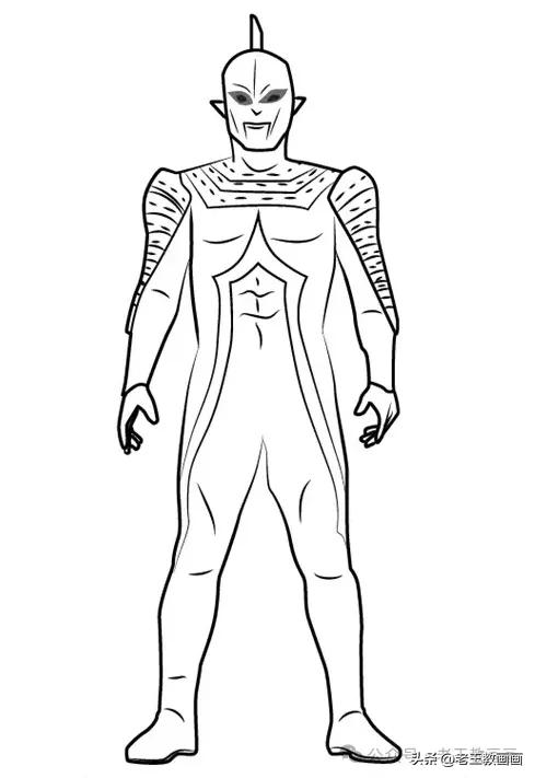 孩子们的最爱，奥特曼线稿资料，临摹涂色