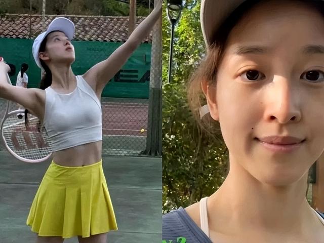 31岁章泽天伦敦看展，胃部凸起，衣服满是褶皱，牙齿影响美感