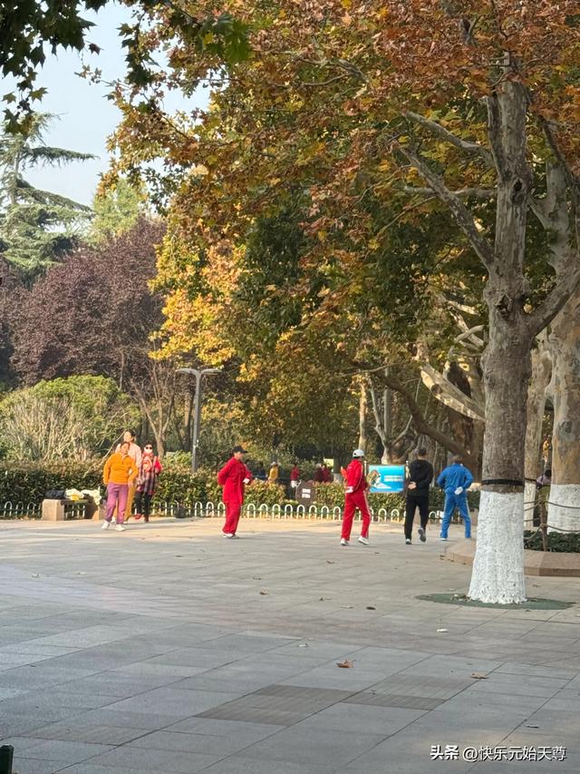 我一上午去了两个公园，