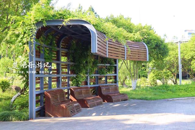 浙江宁波的江畔公园，湿地、溪谷、花海等一应俱全，堪称露营胜地