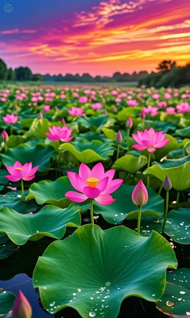 荷花如海，画面绝美