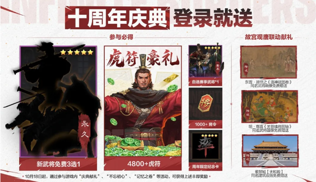 虎符、将令、自选赛季武将都来了！率土十载庆典要整波大的！