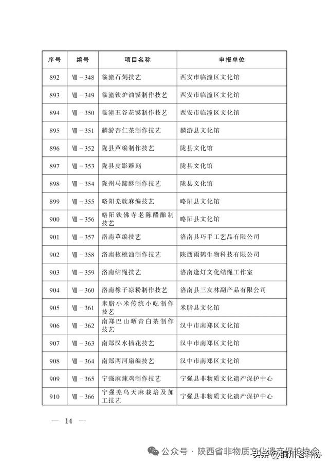 陕西省第八批非物质文化遗产代表性项目名录公布：十大类395项