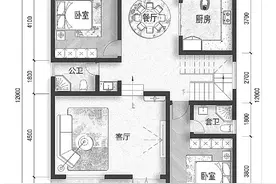10米x12米二层别墅农村自建房设计户型图图片