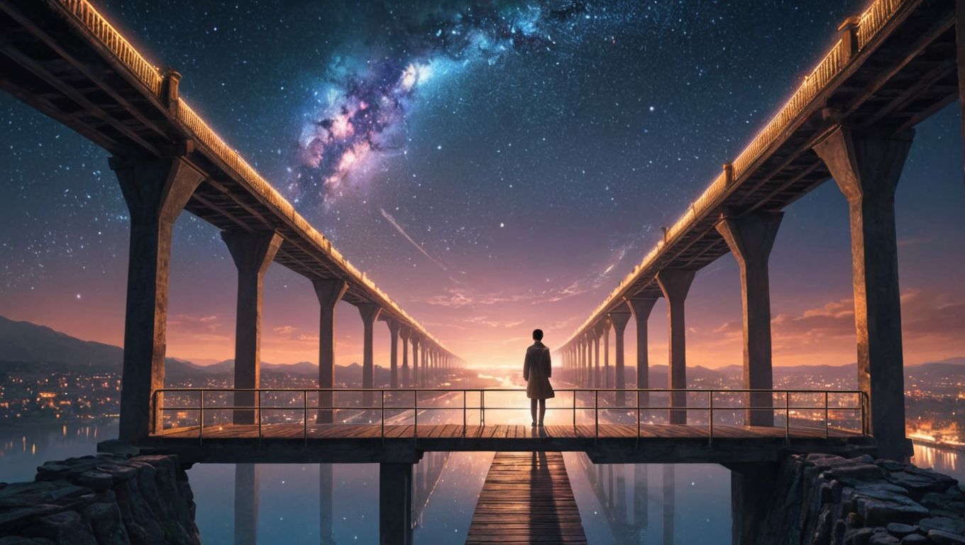 站在桥上看星空,脚下城市亮晶晶,这装X场景我承包了~