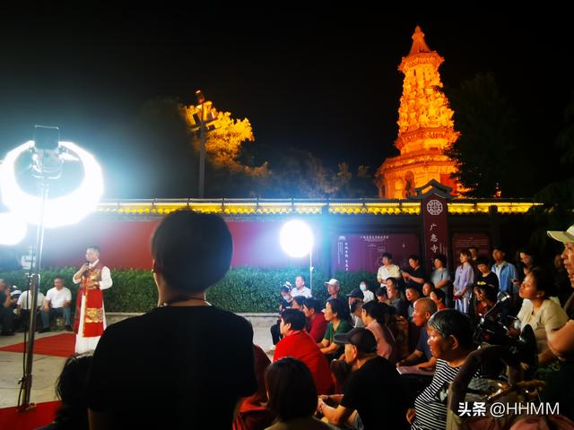 开启正定古城之旅！夜景很美！