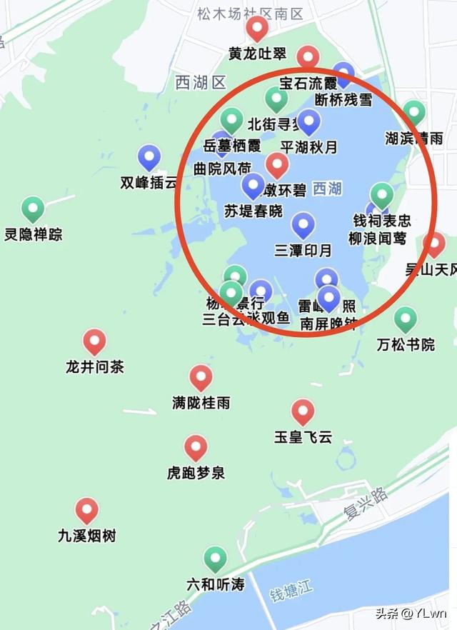 西湖详细攻略:一山二塔三岛三堤五湖
