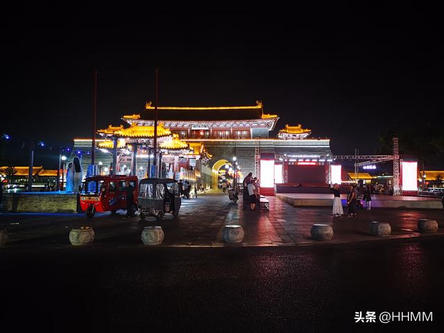 开启正定古城之旅！夜景很美！