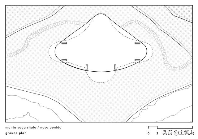 巴厘岛度假村——来自被海洋生物启示的大型竹屋顶