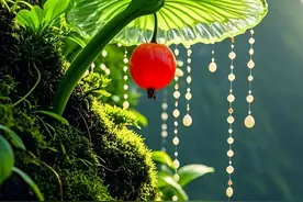 悬崖上的奇特绿植图片