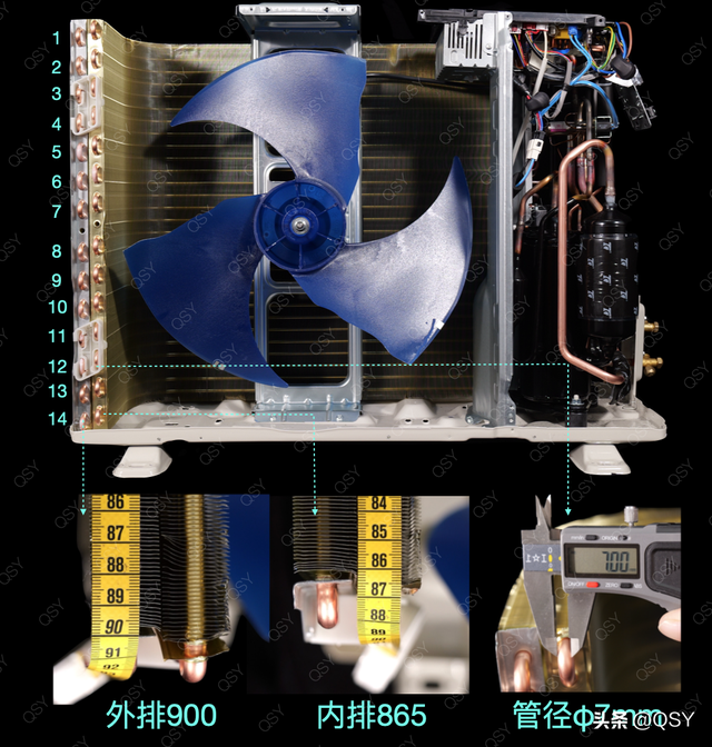 华凌神机二代3匹空调拆机 配置+控风+静音都给到位了