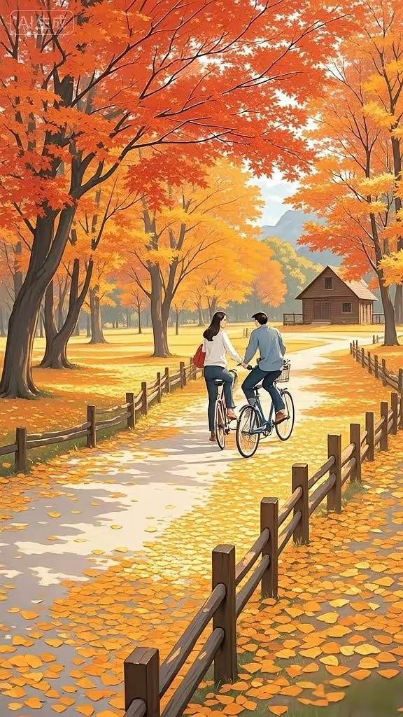 与你一起在秋天里慢忧忧骑行