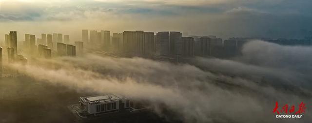 大同今早“秒变仙境”,将千年古都打造成水墨画卷