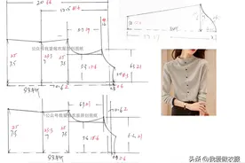春季连领打底衫裁剪图，内搭外穿都好看，裁剪图收藏备用吧！图片