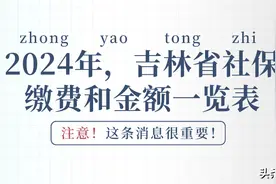吉林2024年企业职工和灵活就业人员：社保缴费标准一览！建议收藏图片