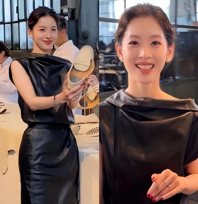 31岁章泽天伦敦看展，胃部凸起，衣服满是褶皱，牙齿影响美感