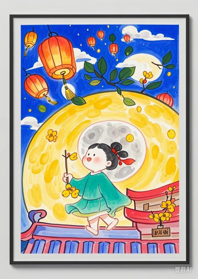 简笔画最全中秋节主题绘画＋绘画思路，张张创意满满！