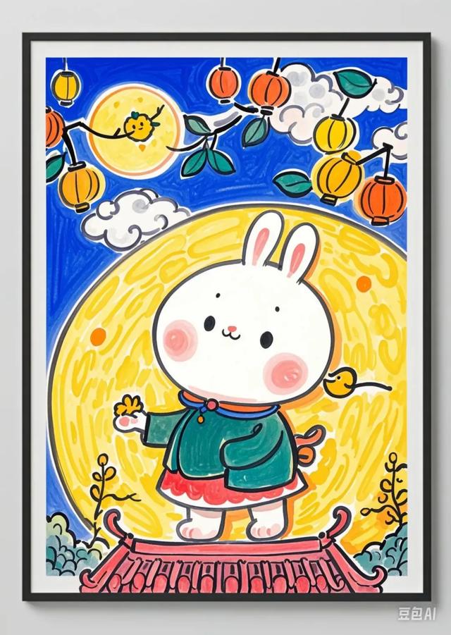 简笔画最全中秋节主题绘画＋绘画思路，张张创意满满！