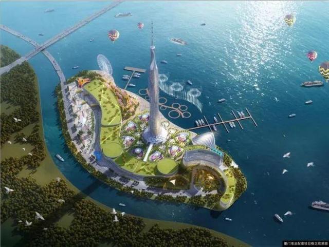 厦门塔，曾规划建设的一座520米城市新地标，可惜后期无任何进展