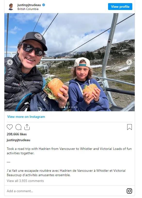 特鲁多变身“旅游博主”! 带娃自驾爽玩BC, 退休金多到根本花不完！