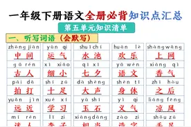 一年级下册语文，从5.12开始"三轮复习法"，期末稳上98+图片
