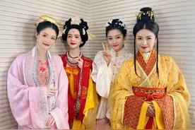 春晚四美爆火出圈！全员穿汉服骄傲秀中国文化，高颜值美成画中仙图片