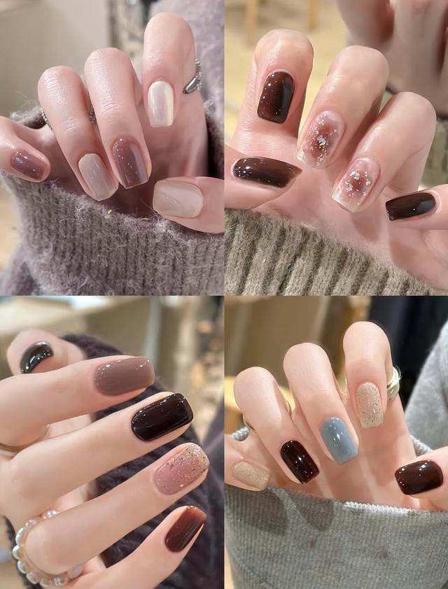 简单好看的糖果色美甲来咯