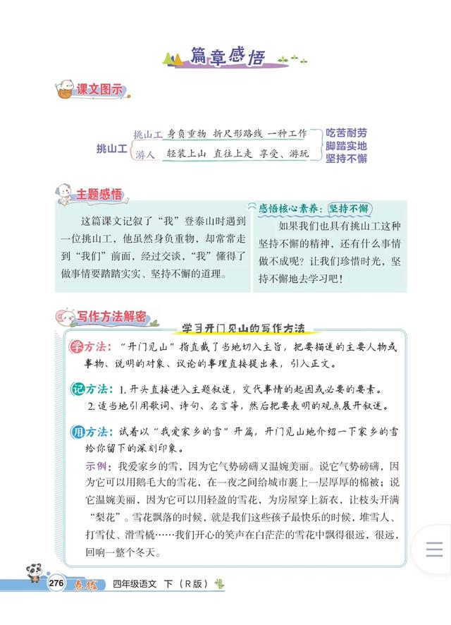 四年级下册语文，第七单元课文25《挑山工》笔记+课堂解析