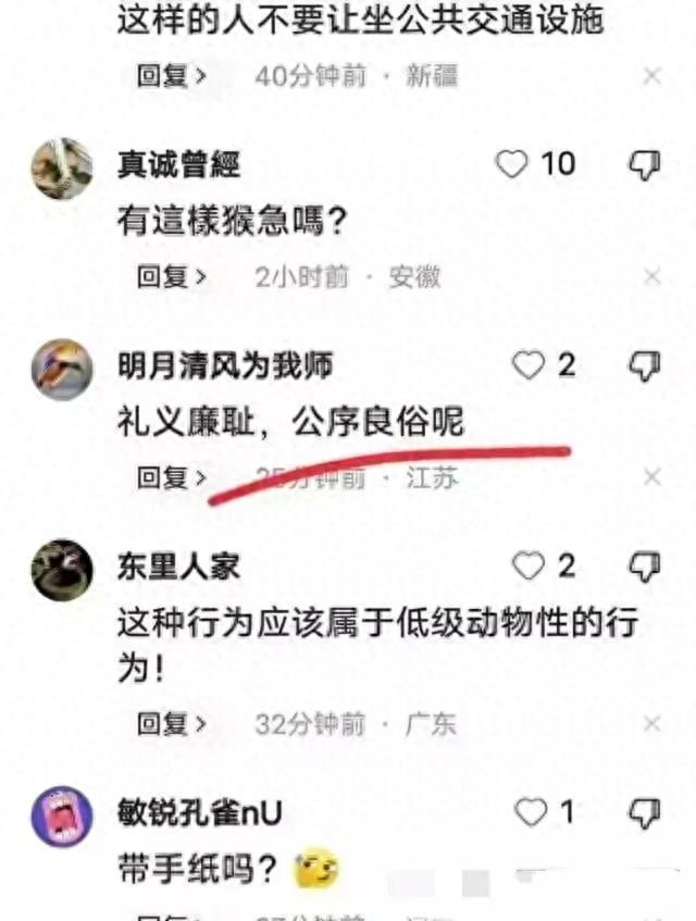 上海地铁情侣不雅行为曝光：皮包遮盖部位引关注