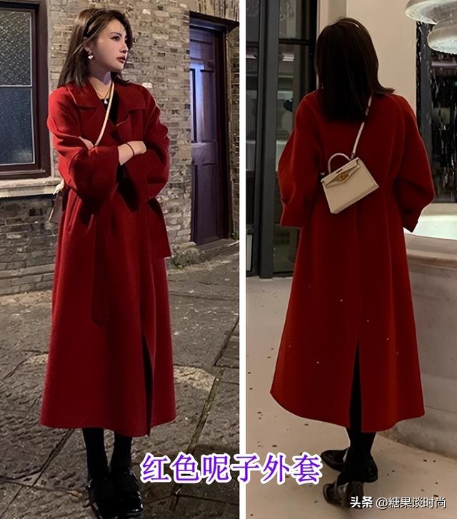 温度低于10度怎么穿？9种颜色“过膝”呢子外套，高级且有女人味