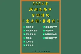 深中/实验/深外/高级等高中有多少重点班？分班情况盘点！图片