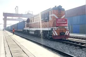 蛇年首列中欧班列（武汉）驶向德国图片