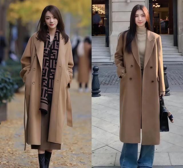 看了宋佳的大衣穿搭，我悟了：大衣不配打底裤	，鞋穿低跟，更优雅