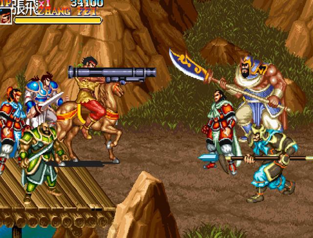 街机游戏《三国志》算是白玩了，抓住满血BOSS后可以直接秒杀