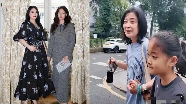 李湘女儿和梅婷女儿同框后，才发现，气质不是用钱就能砸出来的