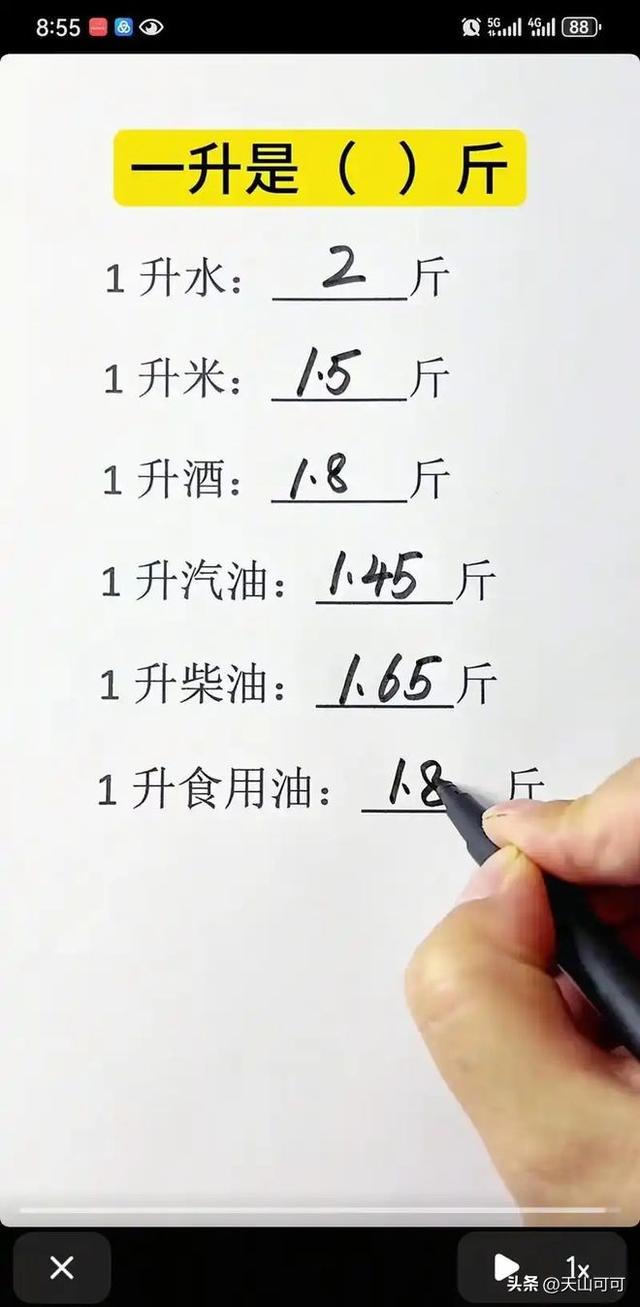 一升食用油等于多少斤？给你真实答案！