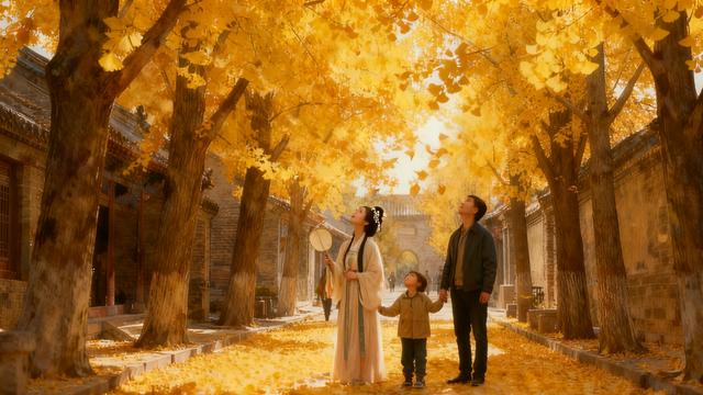 半壁街秋韵：银杏叶里的圣城文脉