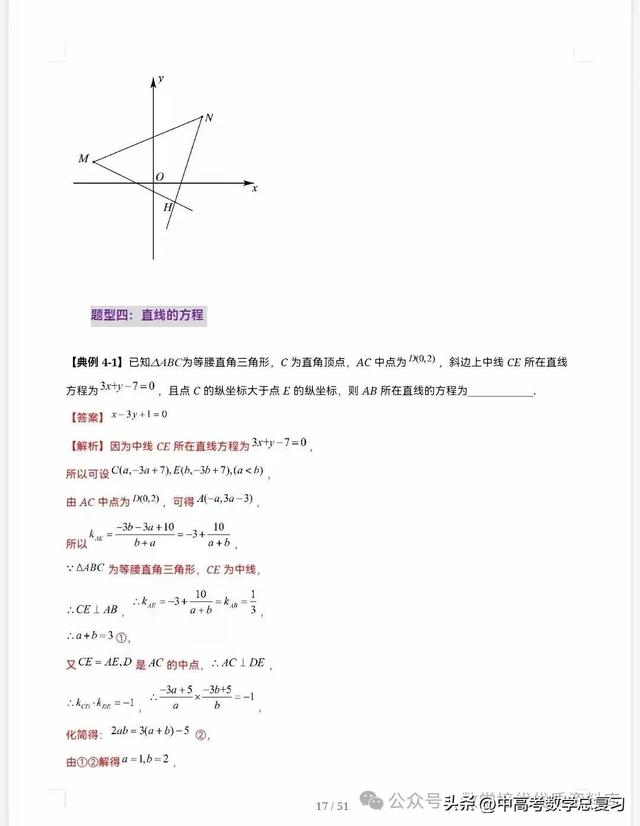 【高中数学】直线的方程（九大题型）51页含解析直接打印，请收藏