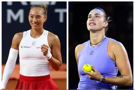 砸球，换球拍，仰天长叹，萨巴伦卡输在哪里？郑钦文说了句大实话图片