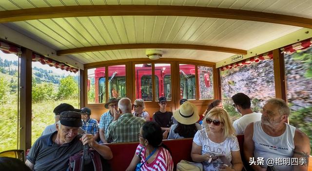 欧游杂记（5）‖ 齿轮火车几上几下瑞吉山，缆车凌空飞跃韦吉斯