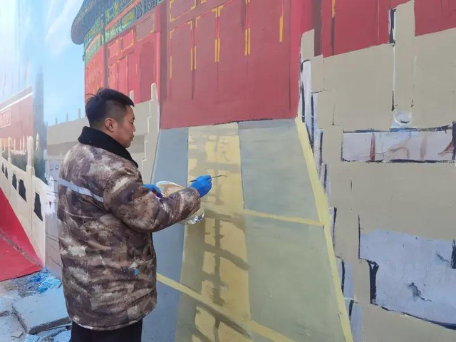 吴承言天坛大功告成！有多真？顺着台阶想走进大门头撞墙上那么真