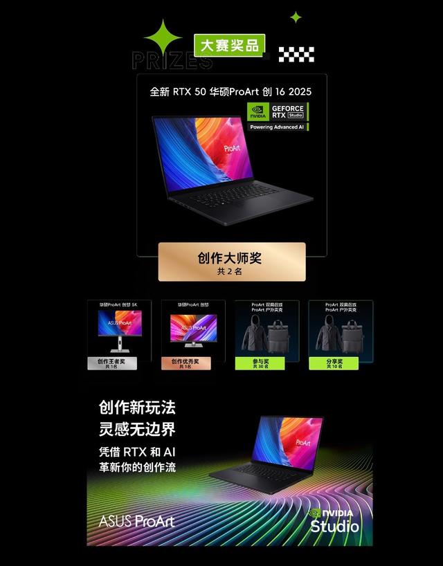 全球创作者集结：华硕ProArt AIGC大赛开启，NVIDIA Studio全程助力
